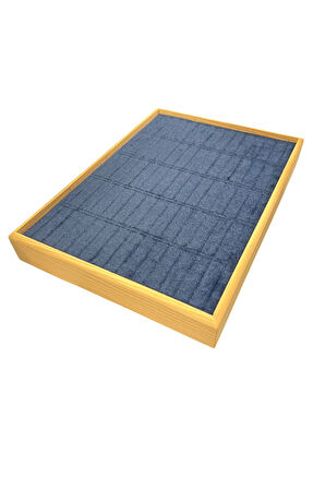 Kelepçe Bilezik Teşhir Tablasi Ahşap Çerçeveli (34,5x24,5x4,5cm) Ahşap Lacivert