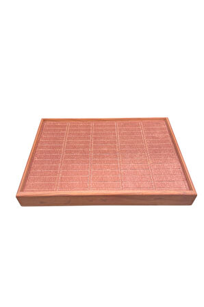 Kelepçe Bilezik Teşhir Tablasi Ahşap Çerçeveli (34,5x24,5x4,5cm) Pembe