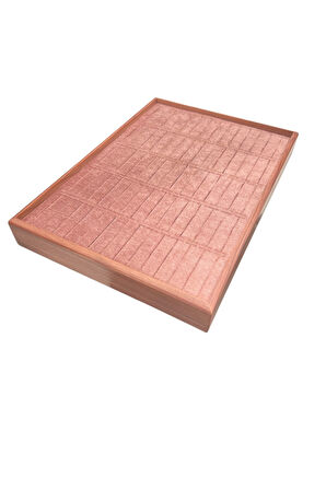 Kelepçe Bilezik Teşhir Tablasi Ahşap Çerçeveli (34,5x24,5x4,5cm) Pembe