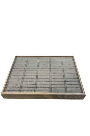 Kelepçe Bilezik Tablasi Ahşap Çerçeveli (34,5x24,5x4,5cm) Yakma Siyah