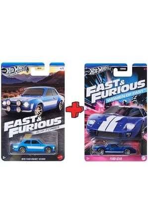 Hot Wheels 2'Li Fast & Furious Hızlı Ve Öfkeli Özel Seri Ford Serisi Uzun Kartonet Oyuncak Araba Mod