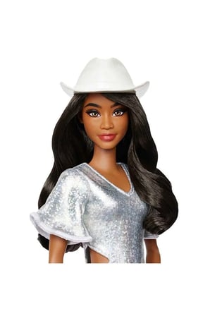 Barbie Metalik Gri Elbiseli Fashionistas Bebeği Hyt95