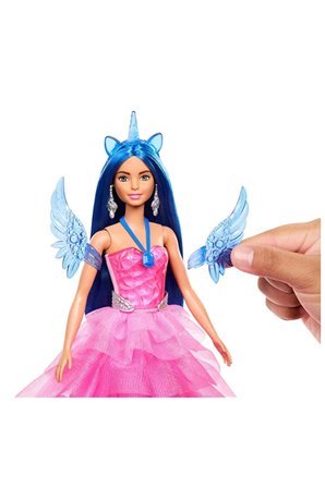 Barbie Mavi Saçlı Prenses Bebek Hrr16