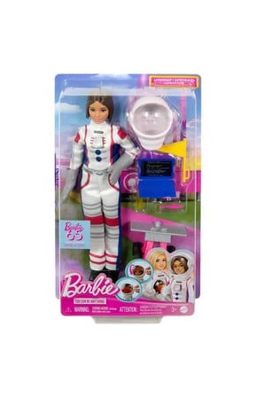 Barbie Deluxe Kariyer Bebek - Astronot Tekerlekli Keşif Aracı Ve Uzay Kaskı Dahil 10 Aksesuar Hrg45