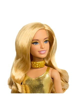 Barbie Büyüleyici Parti Bebekleri - Altın Rengi Tulumlu Sarı Saçlı, Barbie Fashionistas Bebek Hrh19