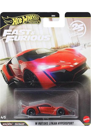 Hot Wheels Premium Series 25.Yıl Özel Fast & Furious W Motors Lykan Hypersport Hnw46 - Jhw70-La10