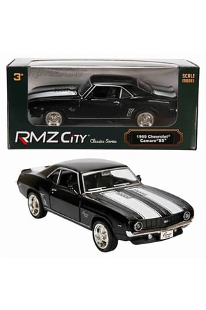 Rmz City 1:32 Alman Klasikleri Serisi Die Cast Çek Bırak Model Araba - Siyah 1969 Chevrolet Camaro