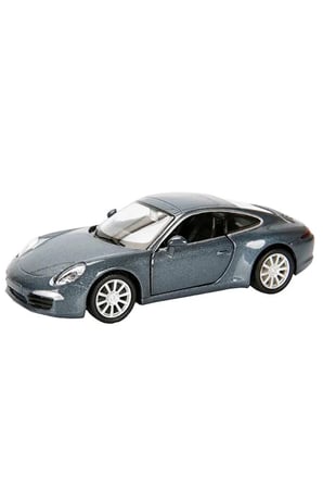 Rmz City 1:32 Avrupa Serisi Die Cast Çek Bırak Model Araba - Koyu Gri Porsche 911 Carrera S