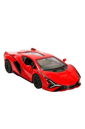 Rmz City 1:32 Lamborghini Serisi Die Cast Çek Bırak Model Araba - Kırmızı Lamborghini Sian Fkp