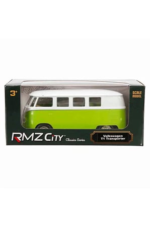 Rmz City 1:32 Alman Klasikleri Serisi Die Cast Çek Bırak Model Araba - Yeşil Volkswagen T1 Transp