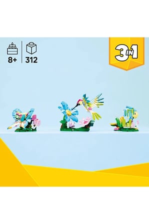 Lego ® Creator 3’Ü 1 Arada Vahşi Hayvanlar: Sinek Kuşu 31384 – 8+ Oyuncak Yapım Seti (312 Parça)