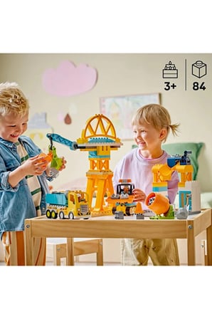 Lego ® Duplo Kasabası 3'Ü 1 Arada İnşaat Sahası Ve Araçları 10476 - 3+ Oyuncak Yapım Seti (84 Parça)