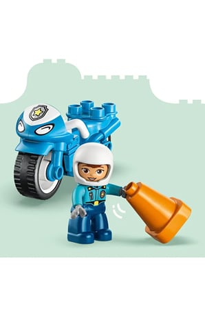 Lego ® Duplo® Kasabası Mavi Polis Motosikleti 10471 - 2+ Yaratıcı Oyuncak Yapım Seti (11 Parça)