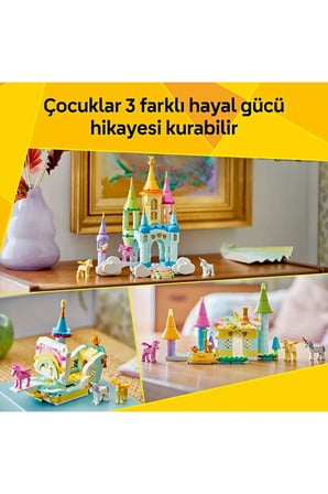 Lego ® Creator 3'Ü 1 Arada Tek Boynuzlu At Kalesi 31175 - 8+ Çocuklar Için Oyuncak Yapım Seti (390 P