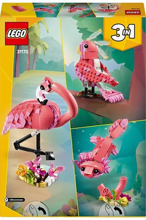 Lego ® Creator 3’Ü 1 Arada Vahşi Hayvanlar:Pembe Flamingo 31170 - 8+ Oyuncak Yapım Seti (288Pr)