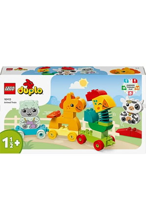 Lego ® Duplo® İlk Hayvan Trenim 10412 - 1/2 + Tekerlekli Oyuncak Tren İçeren Eğitici Yapım Seti (19P