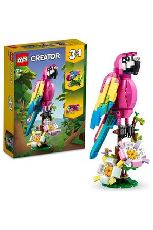 Lego ® Creator Egzotik Pembe Papağan 31144 - 7 Yaş Ve Üzeri Çocuklar Için Papağan, Balık Ve Kurbağa 