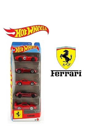 Hot Wheels Hw 5 Li Ferrari Araba Seti Ferrai Sf 90 Ferrari F40 Ferrari Dino 206 Ferrari Model Araba 