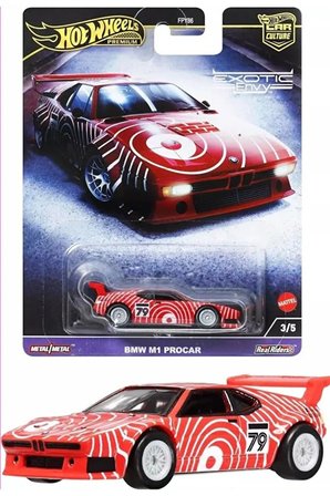 Hot Wheels Premium Car Culture Exotic Envy Serisi Bmw M1 Procar Koleksiyon Oyuncak Araba Modeli