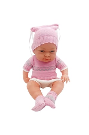 Galtoys Şeyma Bebek Gülkurusu Renk Triko Kıyafetli 40 Cm Et Bebek Glt1102