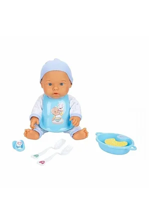 Sunman Marka 030021 , Bebelou Yemek Zamanı Sesli Bebek Seti 35 Cm / +3 Yaş