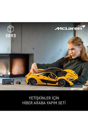 Lego ® Technic Mclaren P1™ 42172 -Yetişkinler Için Sergilenebilir Araba Modeli Yapım Seti (3893P)
