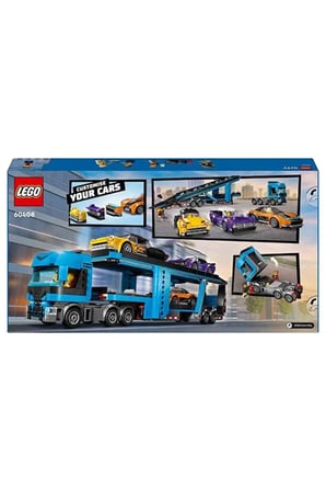 Lego City Spor Arabalı Araç Taşıma Kamyonu 60408 - 7 Yaş Ve Üzeri Çocuklar Için 4 Araç İç