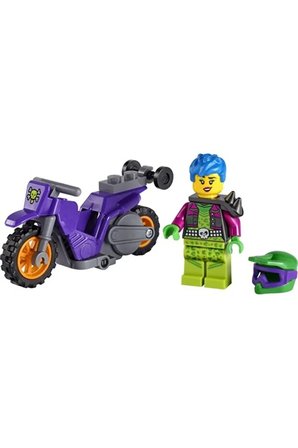 Lego City Gösteri Motosikleti 60296 - Havalı, Volanlı Gösteri Motosikleti Oyuncak Yapım Seti (14 Par
