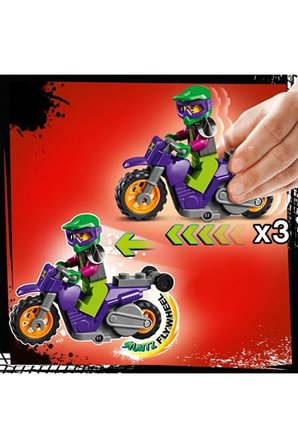 Lego City Gösteri Motosikleti 60296 - Havalı, Volanlı Gösteri Motosikleti Oyuncak Yapım Seti (14 Par