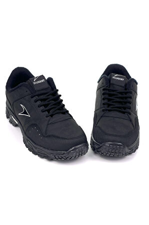 Erkek Siyah Beyaz Su ve Soğuğa Karşı Dayanıklı Kışlık Outdoor Ayakkabısı