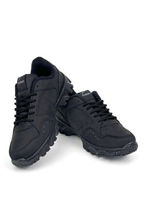 Erkek Siyah Gri Su ve Soğuğa Karşı Dayanıklı Kışlık Outdoor Ayakkabısı