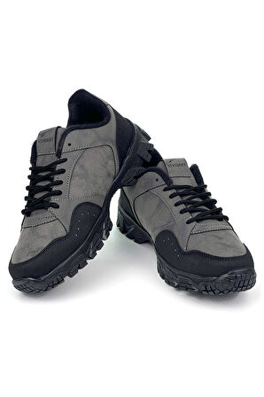 Erkek Gri Su ve Soğuğa Karşı Dayanıklı Kışlık Outdoor Ayakkabısı