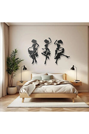 Dans Eden Mutlu Kadın – Metal Duvar Dekoru | Modern Sanat & Estetik Hediye