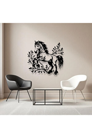 At Figürü Metal Duvar Dekoru – Doğa ve Özgürlük Temalı Modern Sanat Tasarımı