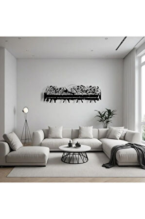 Metal Duvar Dekoru Son Akşam Yemeği Tablosu – Dini Sanat Metal Tablo – Modern Ev ve Ofis Dekoru