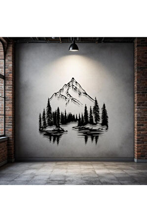 Metal Dağ Manzara Duvar Dekoru – Modern Doğa Temalı Dekoratif Duvar Tablosu Ev Ofis Tasarım