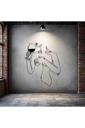 Metal Kadın Siluet Duvar Dekoru – Modern Minimalist Sanat Tasarımı Ev Ofis Salon Duvar Aksesuarı