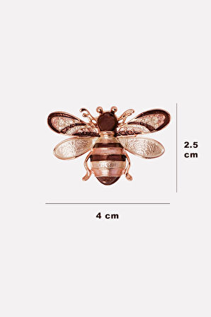 Bordo Mineli Arı Broş