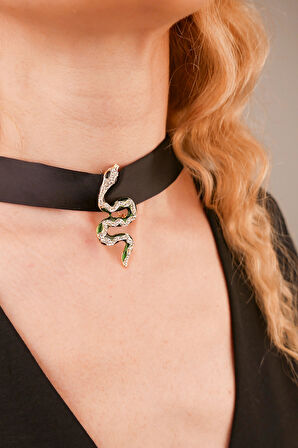 Yılan Broş | Zirkon Taşlı