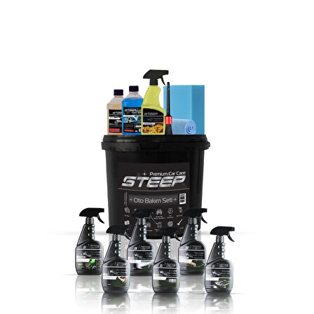 STEEP Ultimate 13 Parça Full Oto Bakım Seti Araç Temizlik Seti