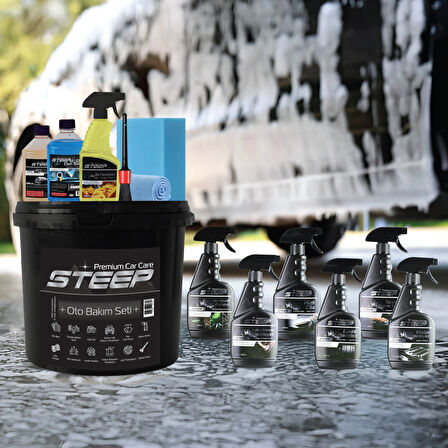 STEEP Ultimate 13 Parça Full Oto Bakım Seti Araç Temizlik Seti