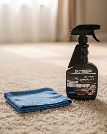 STEEP Ultimate Çok Amaçlı Leke Çıkarıcı ve Yüzey Temizleyici 500 Ml Mikrofiber Bez 40X40