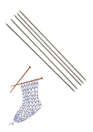 Çorap Şiş Metalize 20 cm 3,5 Numara