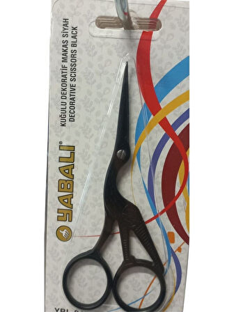 Sylar Nakış Makası Kuğulu Dekoratif Makas Siyah  YBL-045 Model 11