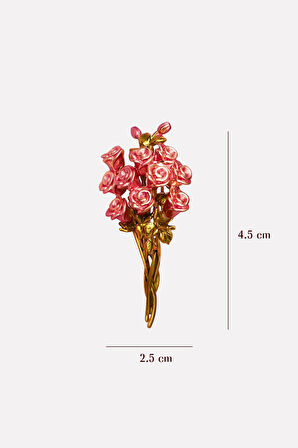 Gül Buketi Broş