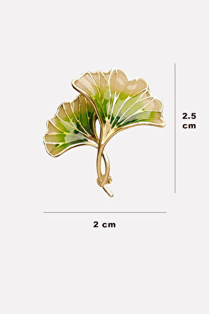 İkili Ginkgo Biloba Yaprak Broş