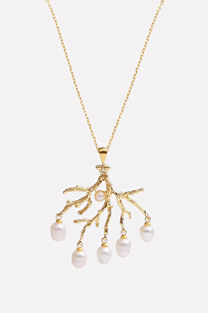 İncili Salkım Kolye