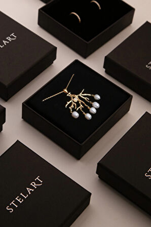 İncili Salkım Kolye