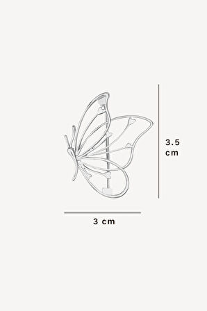 Kelebek Broş Gümüş Renk