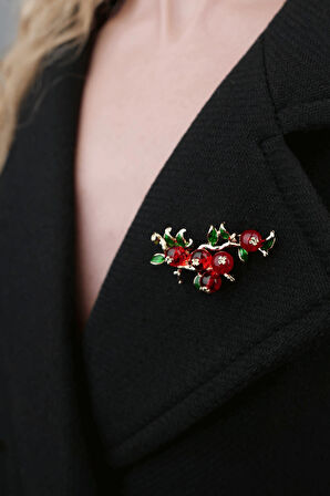 Kırmızı Nar Broş